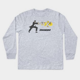 Hanukkah Hadouken Kids Long Sleeve T-Shirt